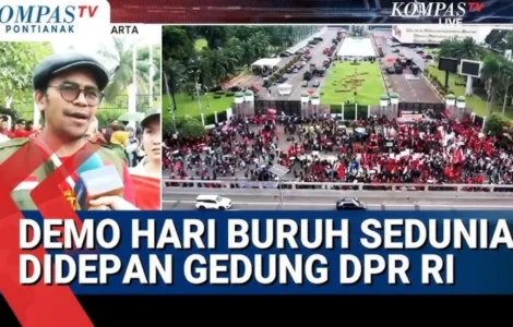 demo hari buruh di dpr