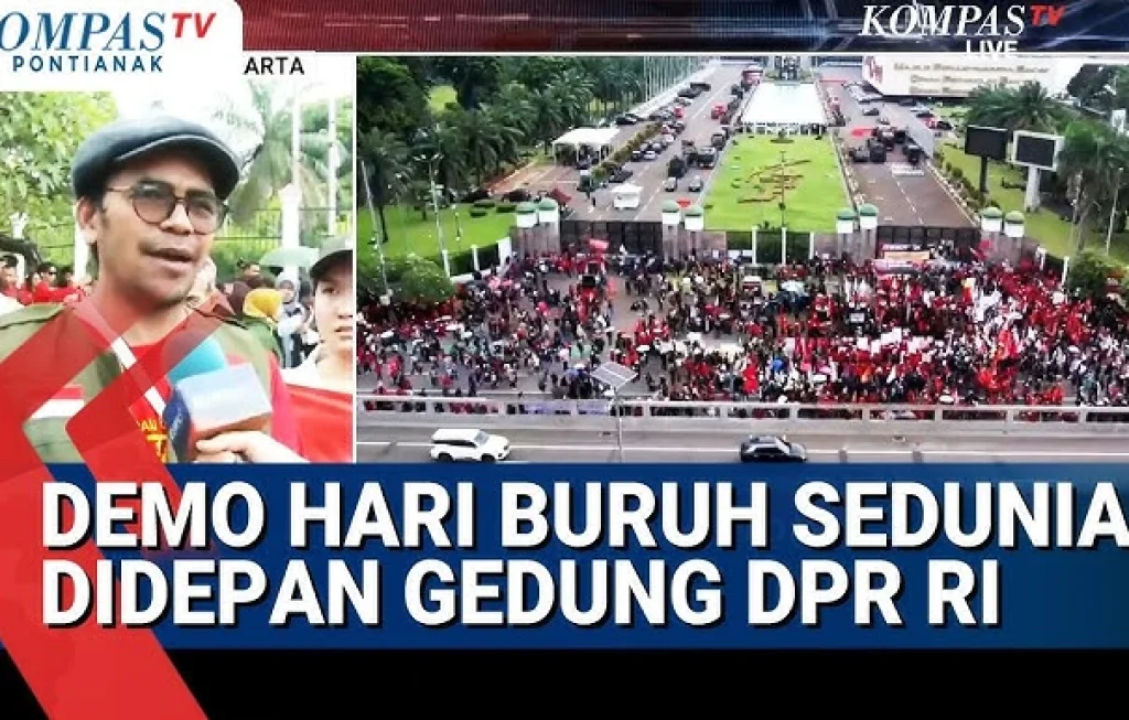 demo hari buruh di dpr