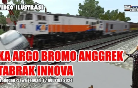 KA Argo Bromo Anggrek Tabrak Mobil