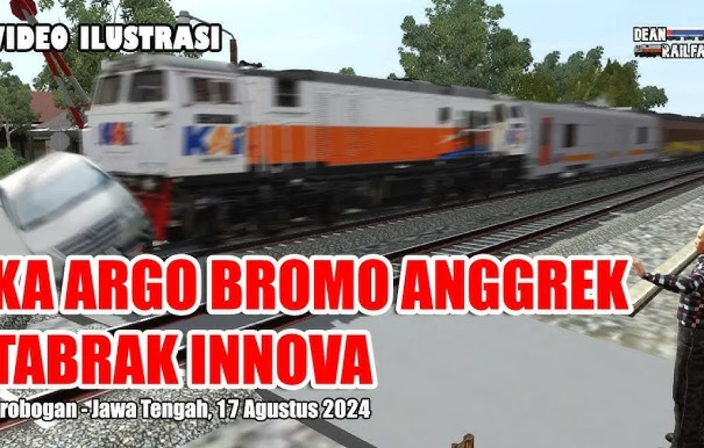 KA Argo Bromo Anggrek Tabrak Mobil