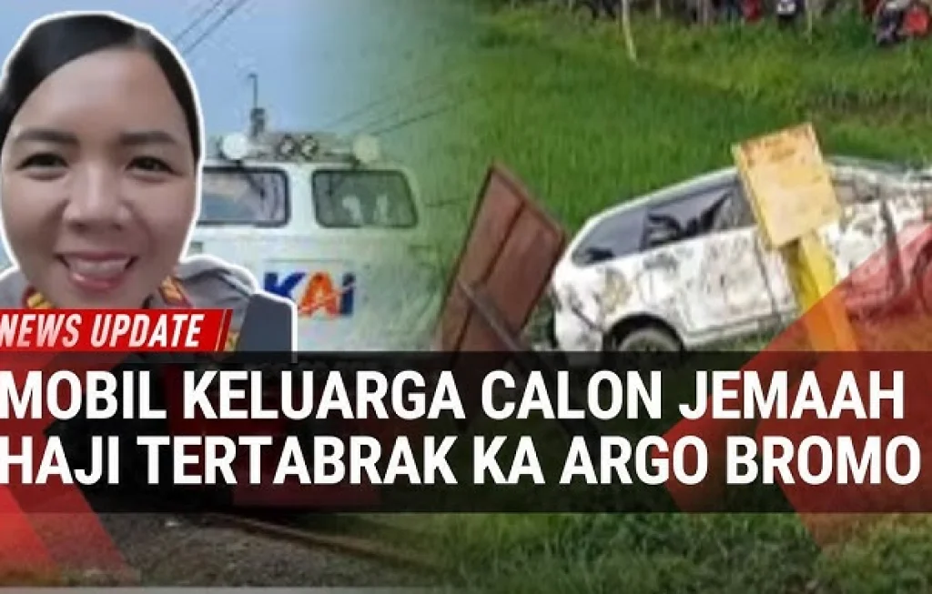 kecelakaan mobil tertabrak KA Argo Bromo