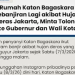 rumah katon bagaskara kebanjiran
