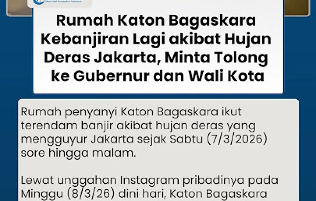 rumah katon bagaskara kebanjiran